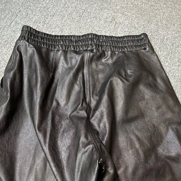 Spanx Faux Leather Vegan Jogger Pants in Black Size Small - Picture 7 of 7